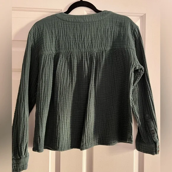 Madewell teal gauzy shirt - Picture 3 of 3